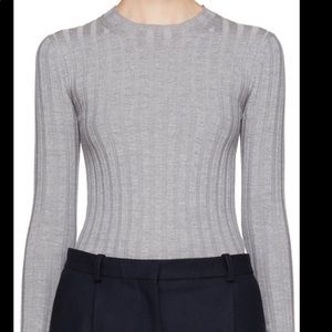 Acne Studio Grey Rib Knit Top